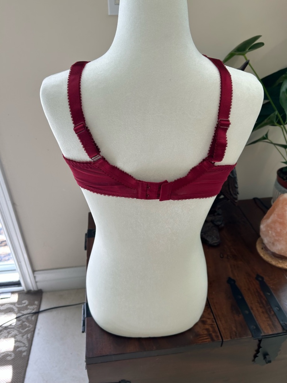 Fantasie  Aubree Side Support Burgundy Lace Unlined Underwire Bra size 36DDD - Picture 4 of 5